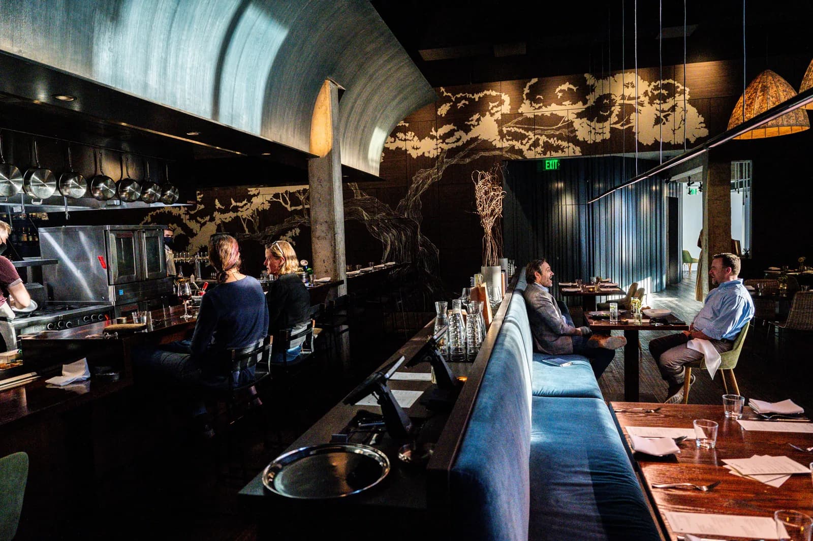 Juniper bar lounge tree mural